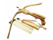 ViaZAID Wooden Toy Crossbow Handmade Bow and Arrow for Kids Archery Set with 3 Rubber Tipped Bamboo Wood Arrows Birthday Party Games Gifts Boys & Girls Rifle Child Youth Gun Dussehra Diwalii Rs.265 @ Amazon