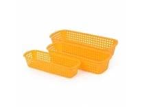 Go Hooked Rectangular Plastic Drawer Organizer (Set of 3) – Multipurpose Storage Basket for Makeup, Stationery, Desk & Home Organization - Durable & Compact (Yellow) Rs. 199 - Amazon