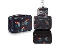 VHKD Hanging Cosmetic Toiletry Bag for Men Women Travel Organizer Accessory Toiletry Cosmetics Bag Nylon Waterproof Makeup Shaving Kit Pouch Bag for Men Women (Black Flemingo, Cosmetic Bag) Rs. 299 - Amazon