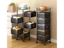 Rasvesh Multi-Purpose Trolley Storage Organizer and Kitchen Accessories Items for Kitchen Storage Rack Square Design Fruits & Vegetable Onion Cutler (5 Tier) Rs.2282 @ Amazon