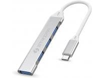 STRIFF 4in1 Ultra Slim Multiport Type C Hub to 1xUSB 3.0 & 3xUSB 2.0 Ports,30cms(1 feet) Cable,DataTransfer Speed Upto 5GBPS,Universally Compatible with All USB,PC,Speaker,Laptop Rs.191 @ Amazon