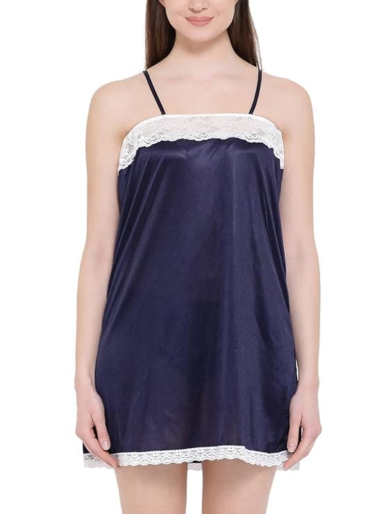 Clovia Women's Polyester & Satin Knee Length Solid Baby Doll Rs. 182 - Amazon