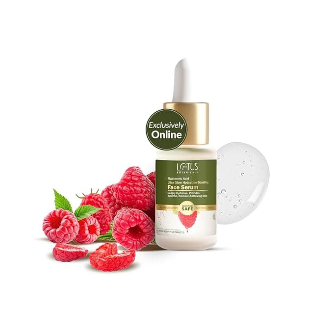 Lotus Botanicals Hyaluronic Acid & Raspberry Ultra Glow & Hydration Boosting Serum | All Skin type|Paraben & Sulphate Free| 14ml Rs.288 @ Amazon