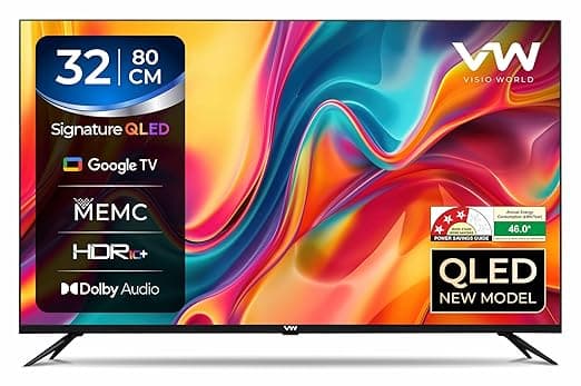 VW 80 cm (32 inches) Pro Series HD Ready Smart QLED Google TV VW32F1 Rs. 9499 - Amazon
