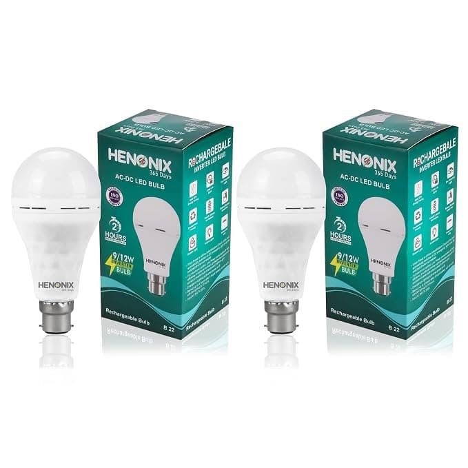 12W Emergency Inverter LED Bulb Long-Lasting 2 Hours Backup Power for Home(Pack of 2) Rs. 310 - Amazon