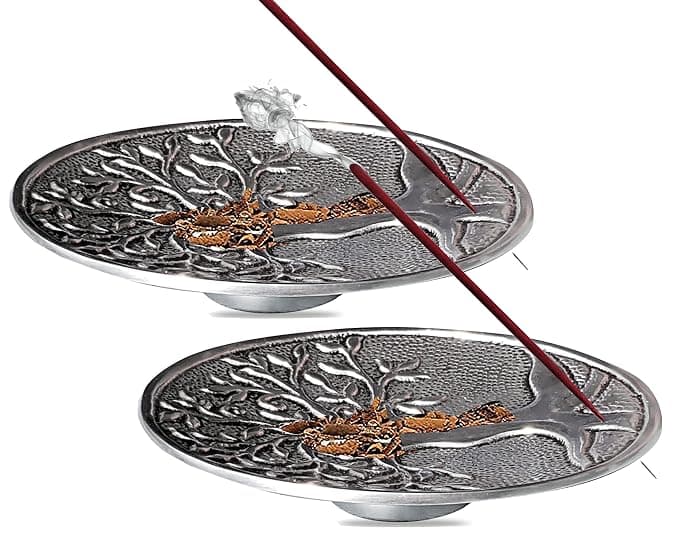 [Apply 5% Coupon] Pure Source India Aluminum Incense Holder for Pooja, Agarbatti Stand with Ash Catcher, Handmade Decorative Burner for Home, Meditation & Gifting, 5 Inch, Pack of 2 Rs. 242 - Amazon