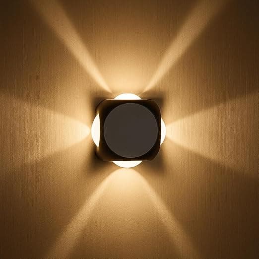 Desidiya® LED Outdoor UP Down Wall Light (Pack of 1) IP-65 Rainproof & Shockproof Alluminium Body 4 Way Exterior Wall Step Light Fixture (Warm White) Rs. 199 - Amazon
