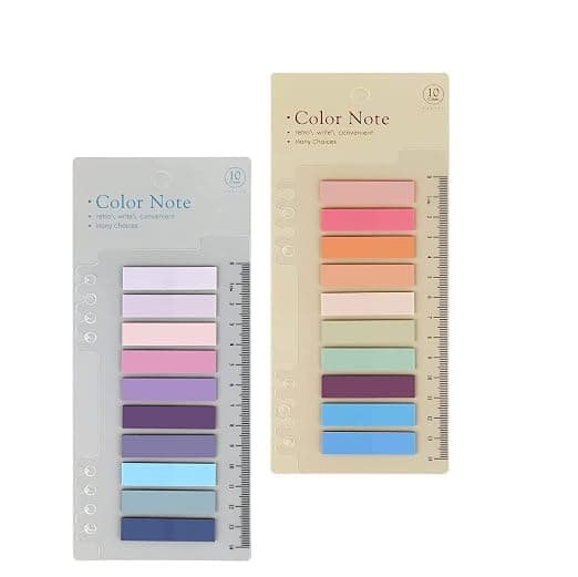 Index Tabs Sticky Notes with Ruler Color Sticky Tabs for Notebook, Books, PET Material Page Tabs Sticky Flags File Index Tabs Office Stationery (2 Packs | 400 Pcs) Rs.170 @ Amazon