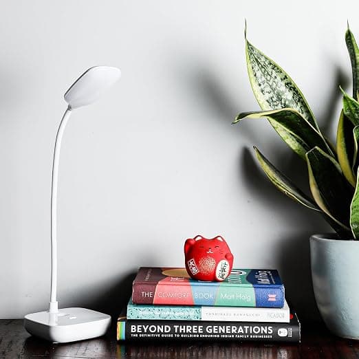 Lexton LED Table Lamp Touch On/Off Switch Button Desk Lamp with C-Type USB Cable | 3 Type Color Mode | for Study Reading Dimmer Rechargeable Led Table Lamps (White Pack of 1) Rs. 399 - Amazon