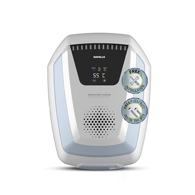 [Apply ₹2000 Coupon] Havells Magnatron Prime 15L Storage Water Heater(Geyser)|Induction Technoloy|No Heating Element|25% Faster Heating|30,000 Rs Electricity Saving in 5 Year|Suitable For Hard Water|Scaling Resistant Rs. 14702 - Amazon