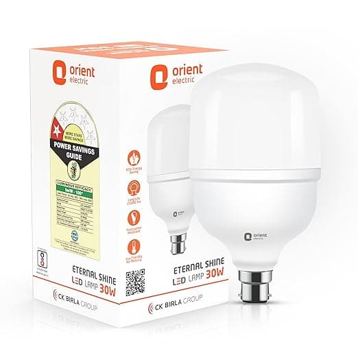 Orient Electric Eternal Shine LED Bulb | 30 Watts | 12 Months Warranty | Cool White (Pack of 1) | 25000 Hours + 180 degree coverage | BIS Certified Rs. 284 - Amazon