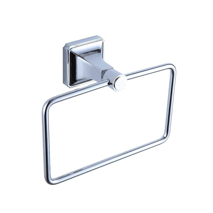 [Apply 5% Coupon] RONTENO Towel Ring for Bathroom Wall | Stainless Steel Rectangular Shaped Wall-Mounted Napkin Holder | Toilet Paper Holder Include with Screw | Hardware Hanger Accessories(1Pc, Silver) Rs. 94 - Amazon