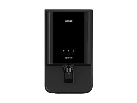 [Apply ₹790 Coupon] Havells Aquas Neo Water Purifier, RO + UF Purification, Vital Magnesium Enriched, 7-stages, 7L Storage, Ideal for Borewell, Tanker & Municipal Water, Significant water savings, BIS Approved, Black Rs. 8195 - Amazon
