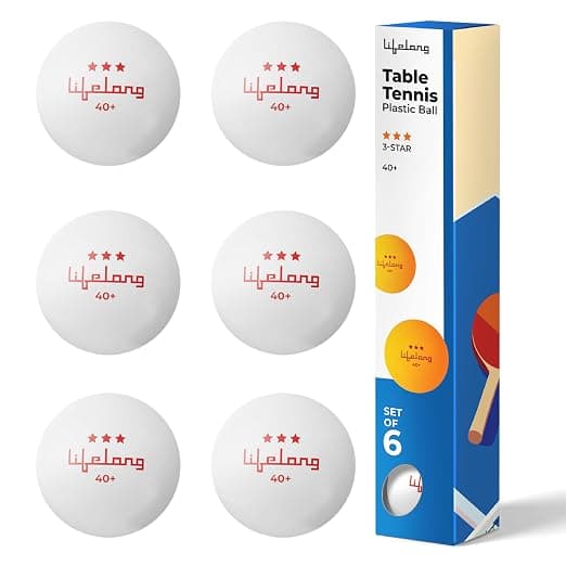 [Apply 3% Coupon] Lifelong Table Tennis Balls | 40mm 3 Star ABS Plastic | Professional Ping Pong Balls for Kids and Adults | for Training and Practice, Indoor Outdoor Games and Matches | Pack of 6 Rs. 144 - Amazon