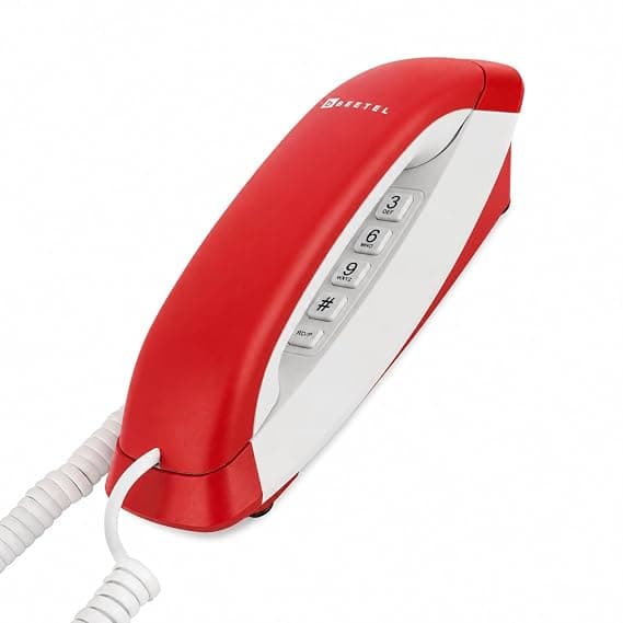 Beetel B29 Designer Slim and Stylish Corded Landline Phone,Ringer Volume Control,Wall/Desk Mountable,Clear Call Quality,Compact Design,Tone Pulse/Flash/Redial Function (Made in India) (Red White)(B29) Rs. 699 - Amazon