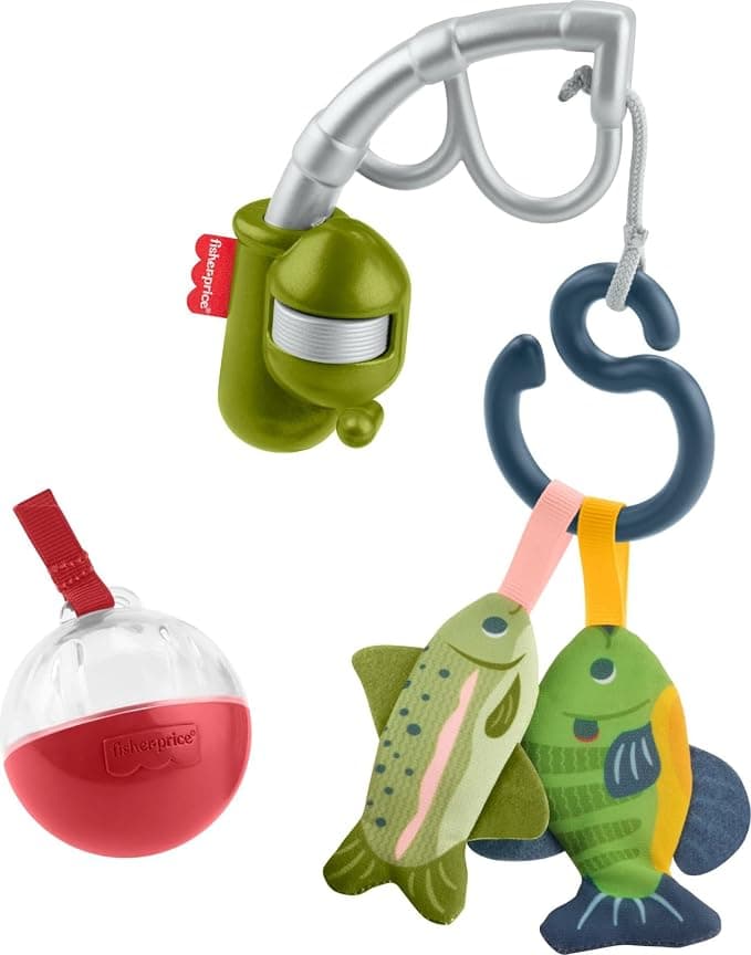 Fisher-Price Baby Toys Mini Me Moments Reel Fun Fishing Set, 4-Piece Sensory Activities for Newborn Developmental Play Ages 3+ Months Rs. 320 - Amazon