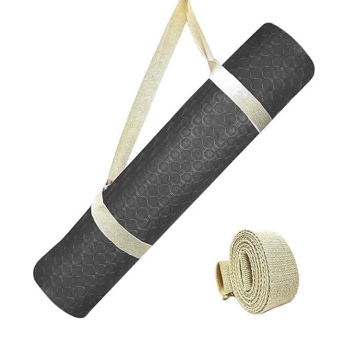 Strauss Anti Skid TPE Yoga Mat with Carry Strap, 6mm, (Black) Rs. 499 - Amazon