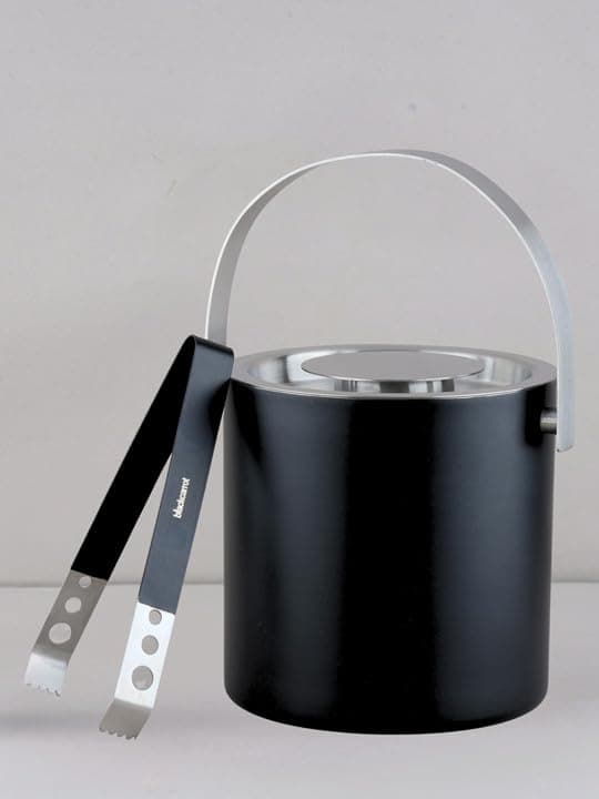[Apply 10% Coupon] Ice Bucket with Tongs, 1.5 L, 304 Stainless Steel, Black Rs. 1935 - Amazon