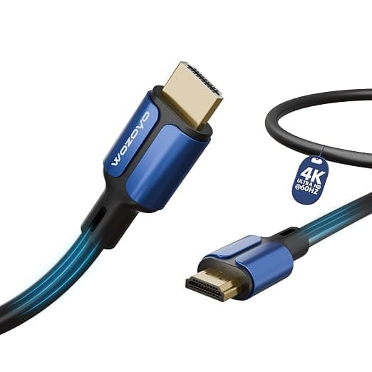 HDMI Cable V2.0 with Ethernet, Ultra HD 3D/4K@60Hz, 1 Meter, 18Gbps transmission Speed, HDR, Dolby Atmos, Compatible with all HDMI Devices Laptop Desktop TV Set-top Box Gaming Console Rs. 499 - Amazon