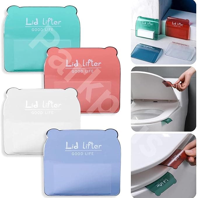 Toilet Seat Lifter Self-Adhesive Toilet Seat Holder With Double Tape Toilet Seat Lifter Handle Clip Water Closet Toilet Lifter Avoid Direct Contact With Cover&Seat(Multi) Plastic (Pack Of 4) Rs. 194 - Amazon