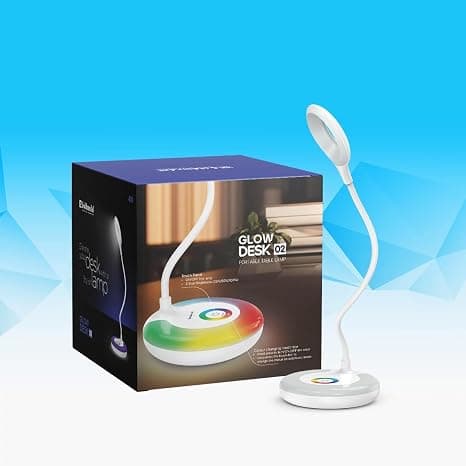 Goldmedal Glow Desk 02 Portable Table Lamp with 5W LED Bulb| Touch Panel Switch | >0.5 Power Factor | Powering Lamp with USB Charger for Study Areas, Bedrooms, Living Rooms| Pack of 1 Rs. 718 - Amazon