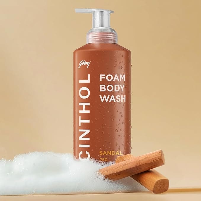 [Apply 5% Coupon] Cinthol Sandal Foam Body Wash (750ml) | Unique Foam Formula for Moisturized & Irresistibly Soft Skin | Suitable for All Skin Types Rs. 174 - Amazon