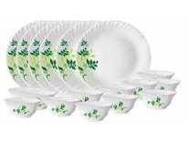 Larah by BOROSIL Fern Opalware Dinner Set (White) 33-Pieces Rs.1563 @ Amazon