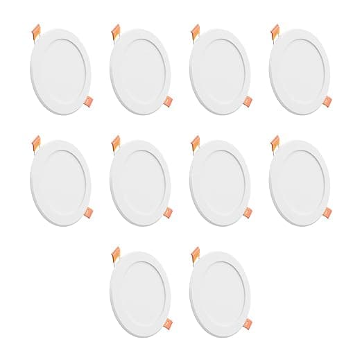 [HDFC CC] Crompton Platina Star Slim Recessed Edge Lit Panel 15Watt LED Round (Pack of 10, Cool Day Light) 6 inch Cut-Out and Ultra Slim Panel Rs. 3402 - Amazon