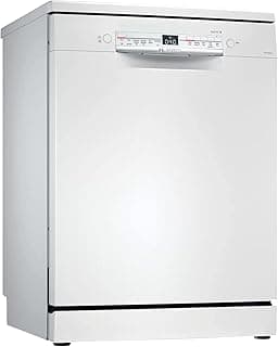 Bosch 13 Place Settings, Free Standing Dishwasher (SMS6ITW00I, White), extra dry and hygienic wash