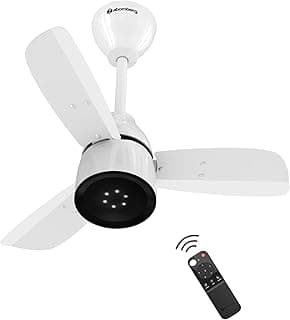 atomberg Renesa Enzel 600mm Newly Launched BLDC Ceiling Fan with Remote | BEE 5 star | High Air Delivery | LED Speed Indicator | Low Noise | Sleek Design | Power Saving | 3 Year Warranty | Gloss White