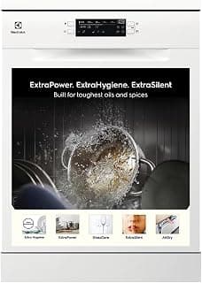 Electrolux 13 Place Settings Dishwasher Machine for Home, Fully Automatic with AirDry, In-Built Heater, White, UltimateCare 300, ESA47220SW