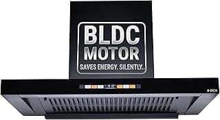 Elica 75cm 1600 m3/hr BLDC Filterless Autoclean T-Shape Kitchen Chimney |15 Yrs Motor & 5 Yrs Comprehensive Warranty| Black|9 Speed Orange Touch Panel+ Motion Sensor|T 75 SMART BLDC FL HAC LTW MS NERO