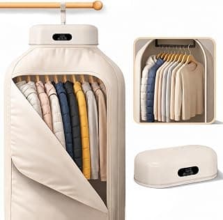 Electric Fast-Drying Machine for Clothes, Portable Foldable Clothes Dryer, Hot Air Drying Bag with Timer, Indoor Laundry Drying Solution for Home, Travel & Rainy Season A2
