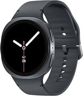 Samsung Galaxy Watch8 (40mm, Bluetooth, Graphite) with 3nm Processor | Dual GPS | Sapphire Glass & Armor Aluminum | 5ATM & IP68 | BP, ECG, IHRN & Vascular Load Monitoring | Anti-oxidant Index