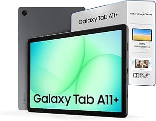 Samsung Galaxy Tab A11+, 27.82 cm (11 inch) Display, 6 GB RAM, 128 GB Storage, 90Hz Refresh Rate, AI with Google Gemini, Dolby Atmos, Quad Speakers, Wi-Fi + 5G Tablet, Gray