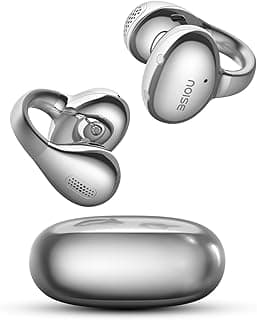 Noise Air Clips Pro Wireless Open-Ear Earbuds (2026), C-Bridge Clip Design, 360° Spatial Audio, AirWave™ Tech, AI Sound, 50H Playtime, Quad Mic ENC, BT v6.0 (Orbit Silver)