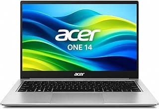 Acer One 14 Z14-55M Thin and Light Laptop | AMD Ryzen 3 7320U | 8GB LPDDR5/512GB NVMe SSD/Windows 11 Home MS Office | 14-Inch HD Display, AMD Radeon 610M Graphics, Silver
