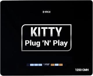 Elica Kitty Plug N Play 60cm 1250 m3/hr Ductless Autoclean Kitchen Chimney | Baffle + Air Recycle Filter | 15 Year Motor + 5 Yr Filter Warranty| 3-way Suction| 48db| RPM Display| Touch + Motion Sensor