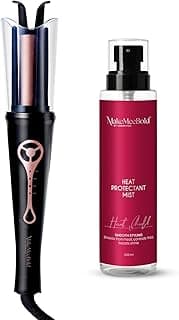 Urban Yog MakeMeeBold Automatic Hair Curler & Heat Protectant Spray | 2-Way Rotating Curling Iron with 4 Heat Settings | Salon-Style Curls with Protection up to 230°C / 450°F