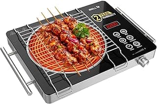 iBELL IBL CROWN 22 Infrared Induction Cooktop – 2000W, Temperature Control, Touch Panel, High Energy Efficient, Strong Handle, Compatible with all Cookwares (Black)