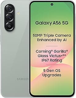 Samsung Galaxy A56 5G (Awesome Olive, 12GB, 256GB) | Awesome Intelligence: Circle to Search, Intelligent Editing | Samsung Care Services Damage Protection Plan for 1 Year