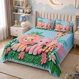 Homedy 7D Digital Printed Double Bedsheet, Cloud Cotton Soft & Breathable for