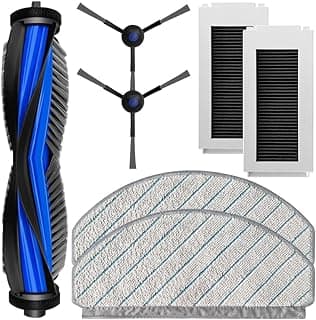 Reverbo Replenishment Kit | Compatible with Ecovacs Deebot N30 Plus White | Roller Brush, 2 Side Brushes, 2 Filters and 2 Mops