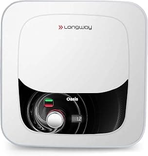 Longway Oasis Gigi 25 Ltr 5 Star Rated Storage Water Heater for Home | Advanced Multi-Layered Safety | Anti-Rust Coating | Glassline Coated Tank | Suitable for Hard Water & High-Rise Building (White)