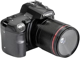 IR 64MP Camera Compact and Portable DSLR Camera for Outdoor, Black, Normal