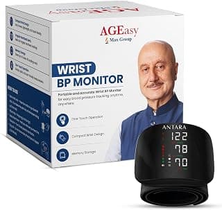 AGEasy Wrist Blood Pressure Monitor with Smart Talkback Technology | Digital BP Monitor with Voice Announcement, HD LED Display, 2 User Memory (99 Readings Each), Irregular Heartbeat Detection & Type-C Rechargeable Battery