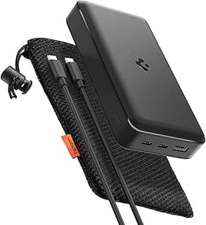 Spigen ArcPack 30000mAh Power Bank, PD3.0, PPS, Fast Charging, 30.0W Max Output, 2 Type-C Ports, 1 USB-A Port - (ABS+PC, Black)